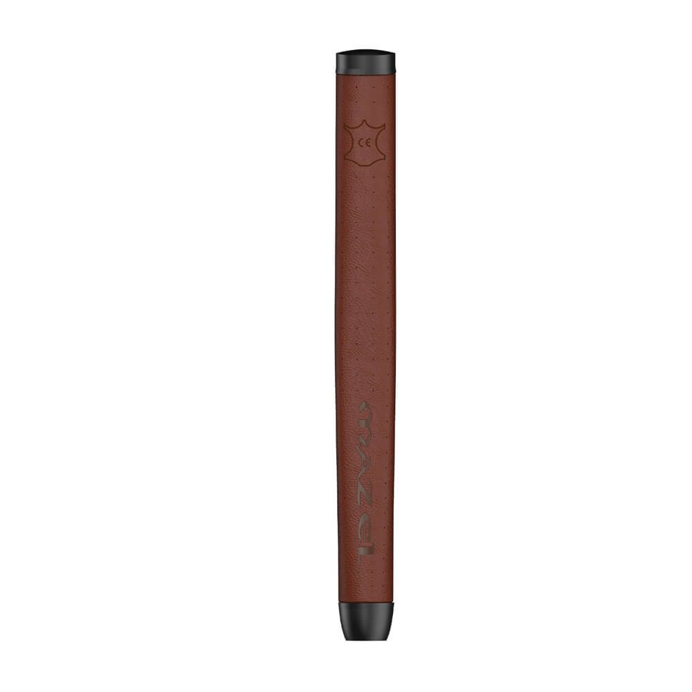mazel golf leather putter grip brown 1