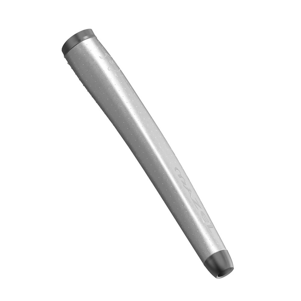 mazel golf leather putter grip silver 3