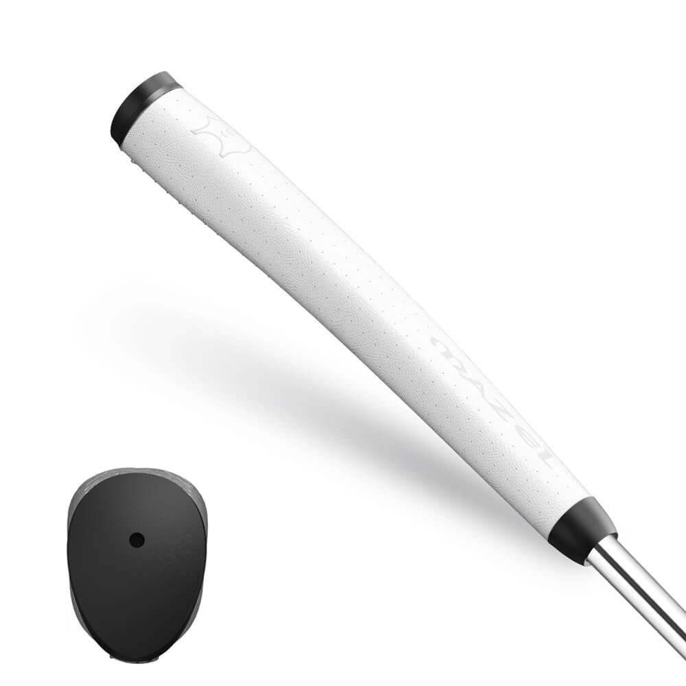 mazel golf leather putter grip white 3