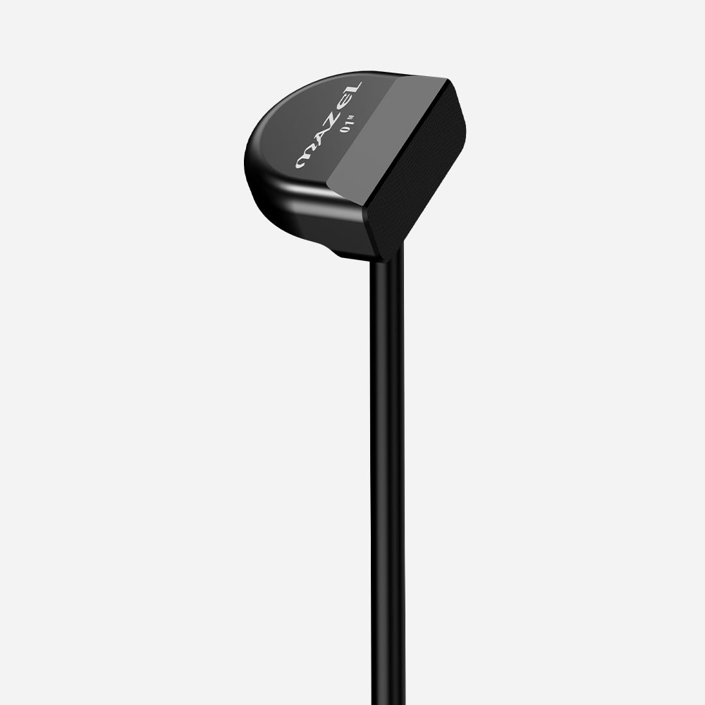 Black Mini Putter, 01m, designed for alignment and stroke training with milled face