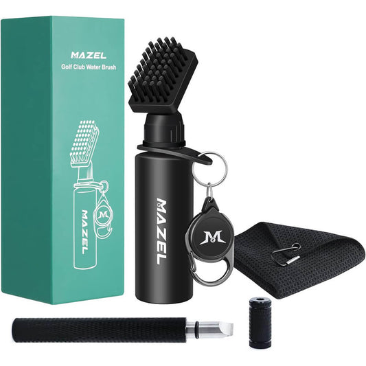 mazel golf 3 IN 1 Golf Club Cleaning Kit with brush, sharpener, and towel