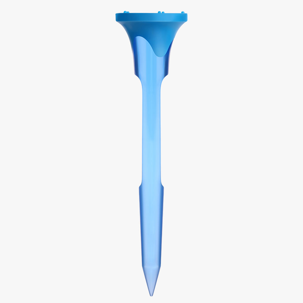 mazel blue golf tees easy to insert by hand into turf