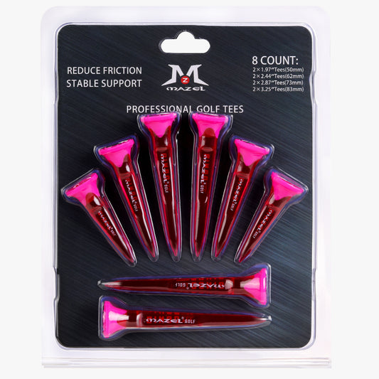 mazel golf Transparent plastic golf tees – 8-pack in purple