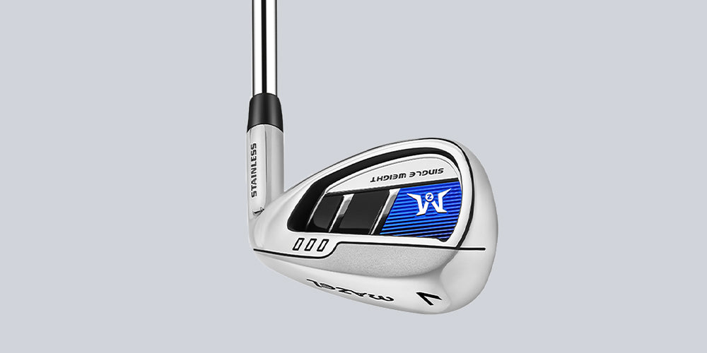 hollow body golf iron head designed to increase launch angle and provide forgiveness on off-center hits