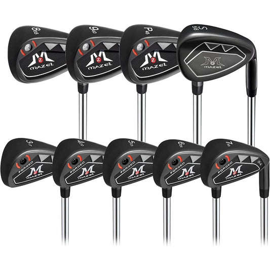 Golf iron set for all skill levels, designed for improved accuracy and consistency on the course. right handed
