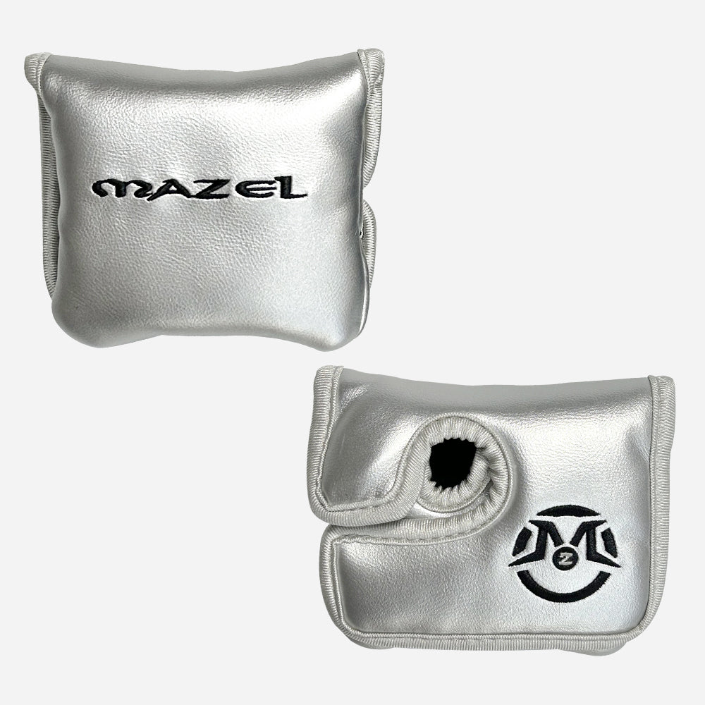mazel golf mini putter head cover silver