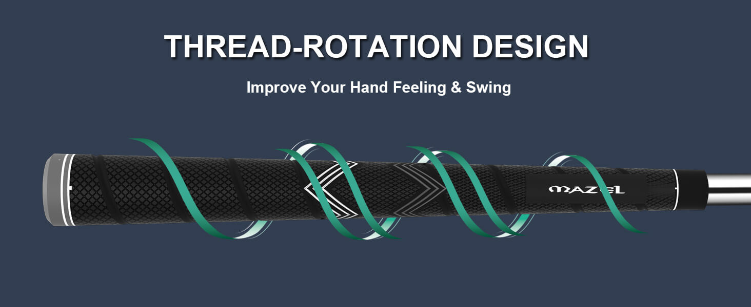 mazel golf grip tread rotation