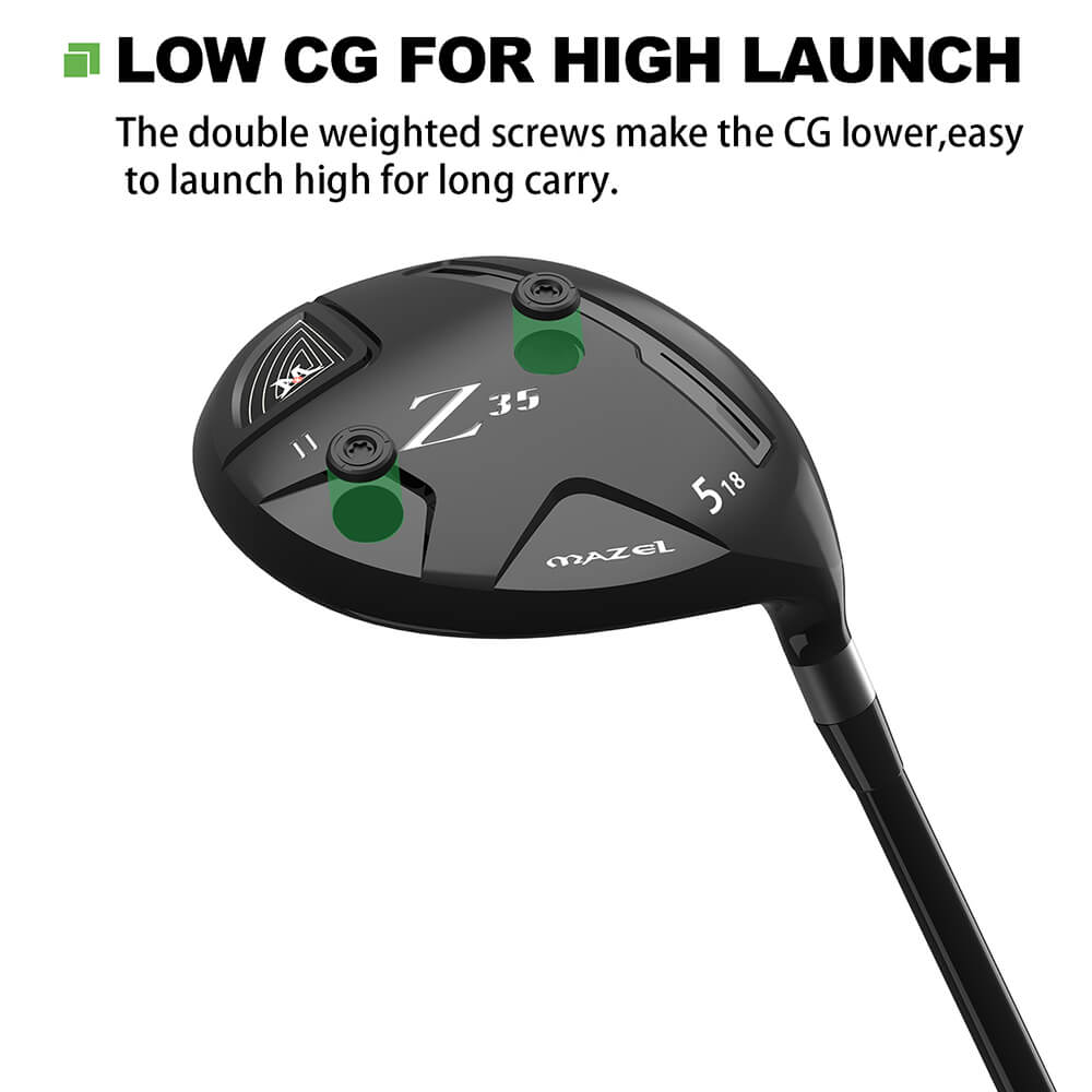 mazel golf z35 35 wood black 2
