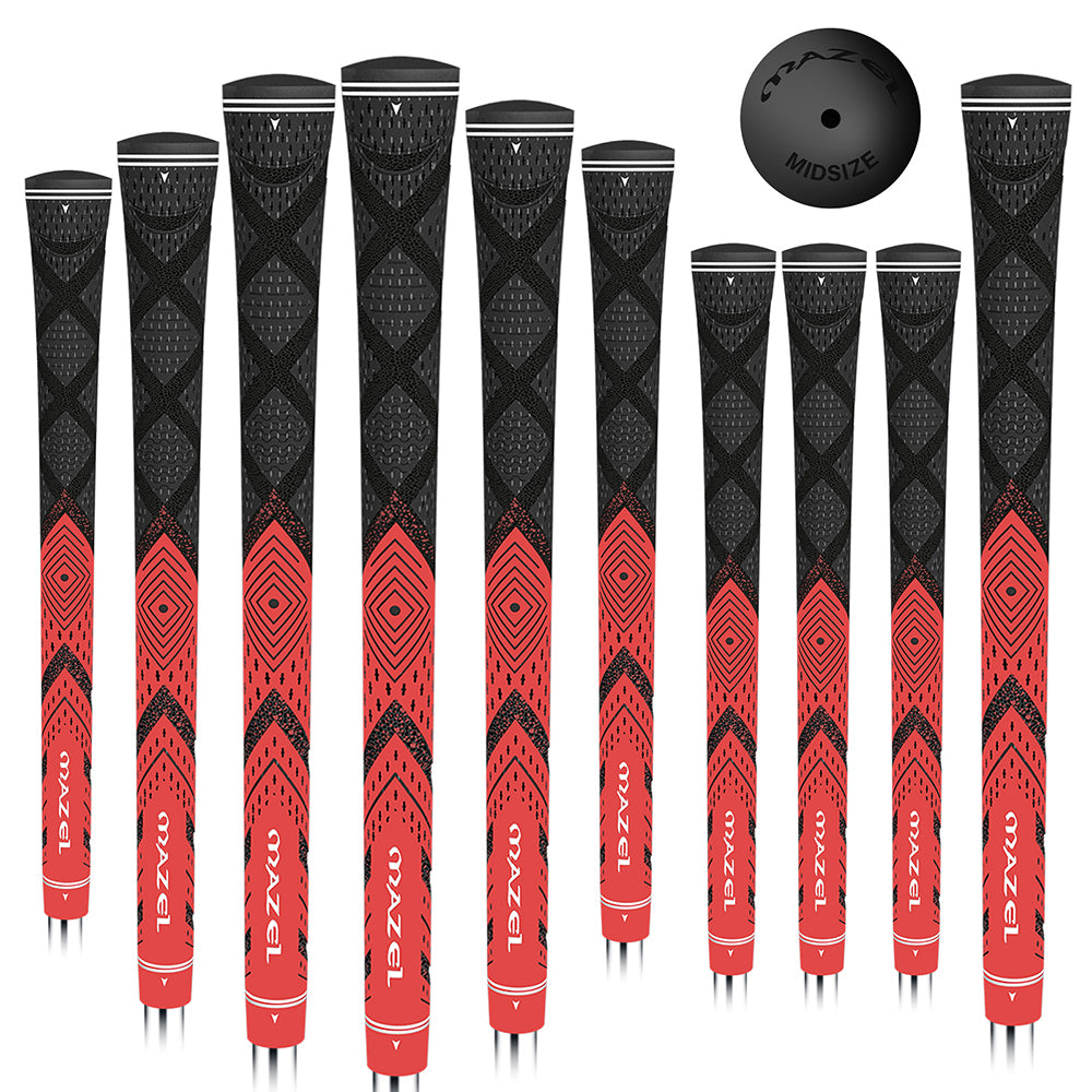 Cord Rubber Golf Grips for Men - 10 Pack