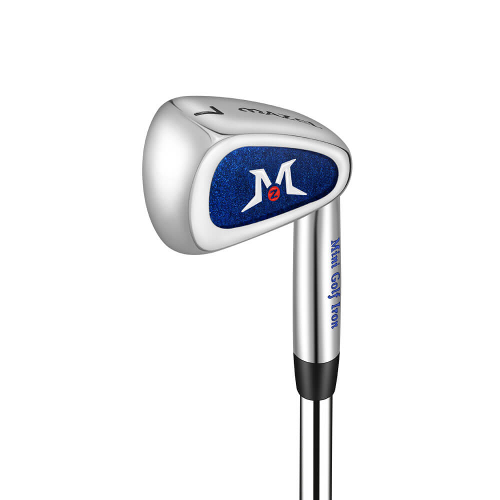 mazel golf mini 7 iron club blue