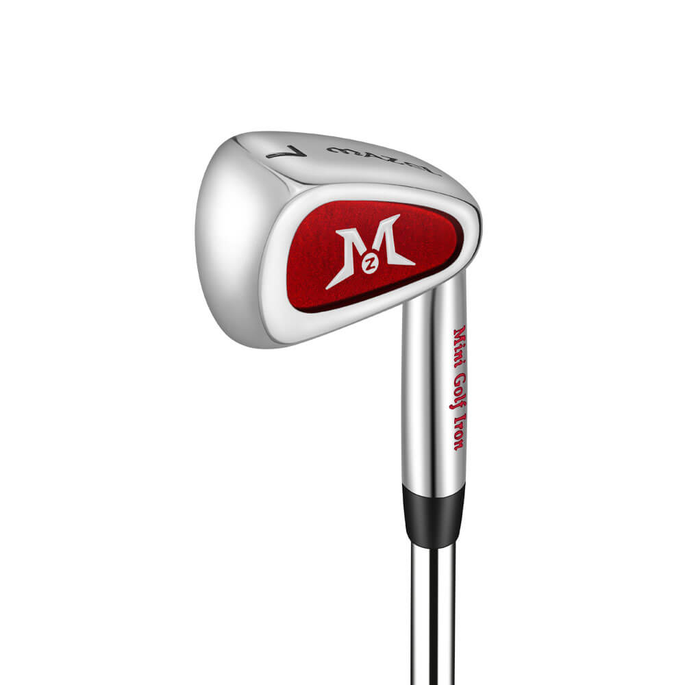 mazel golf mini 7 iron club red