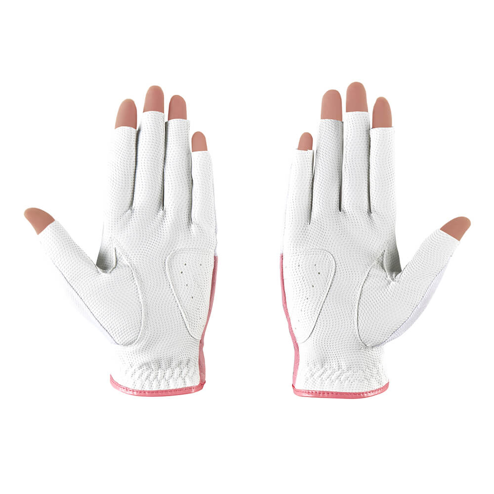 Women's Fingerless Golf Gloves One Pair Open-Finger Design