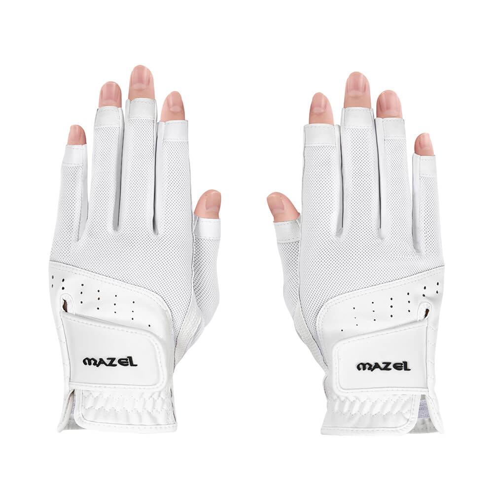 Women's Fingerless Golf Gloves One Pair Open-Finger Design