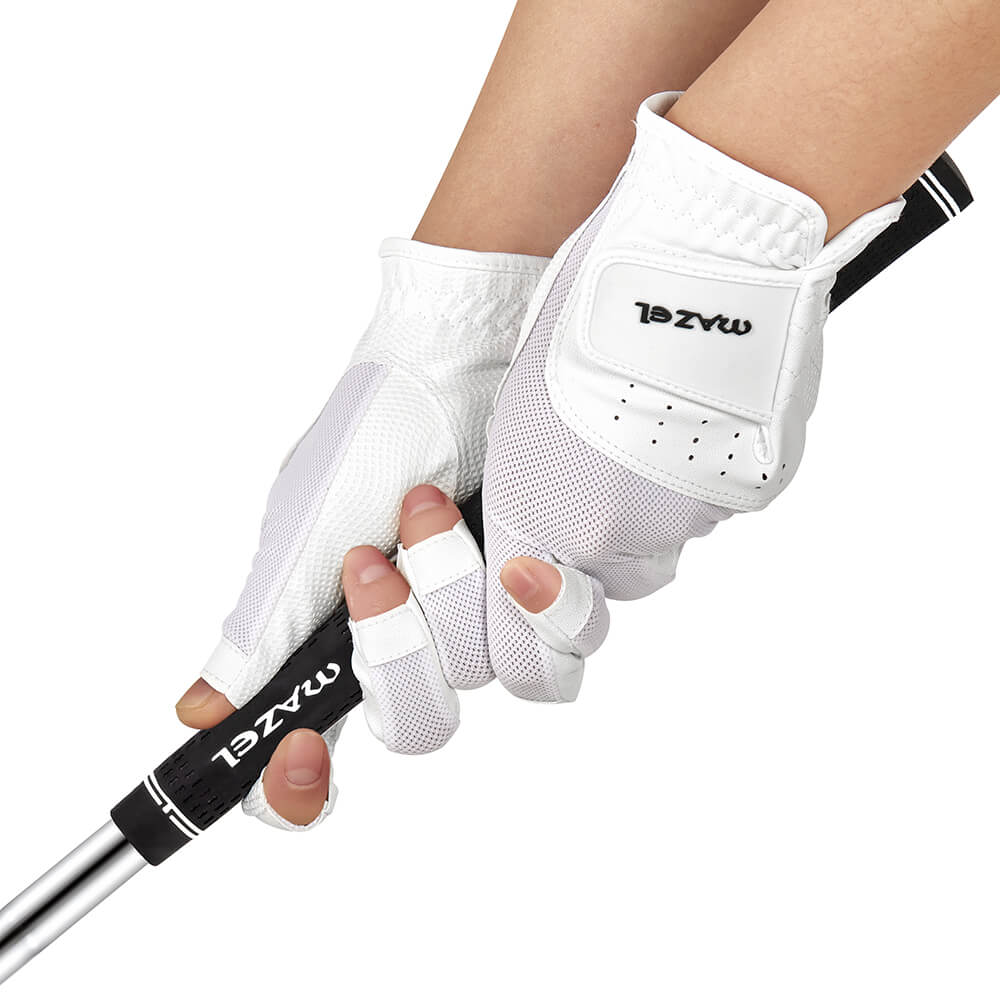 Women's Fingerless Golf Gloves One Pair Open-Finger Design
