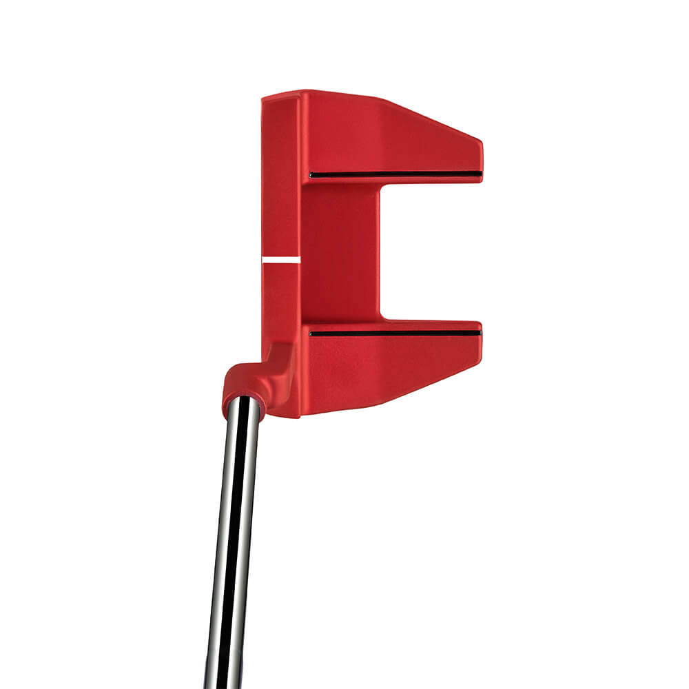 Golf putter top view with advanced alignment lines