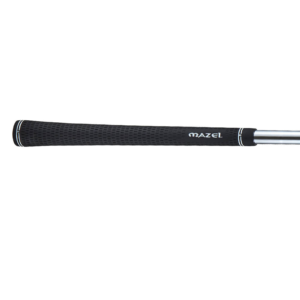 Ergonomic rubber golf iron grip engineered to reduce hand fatigue and enhance grip stability
