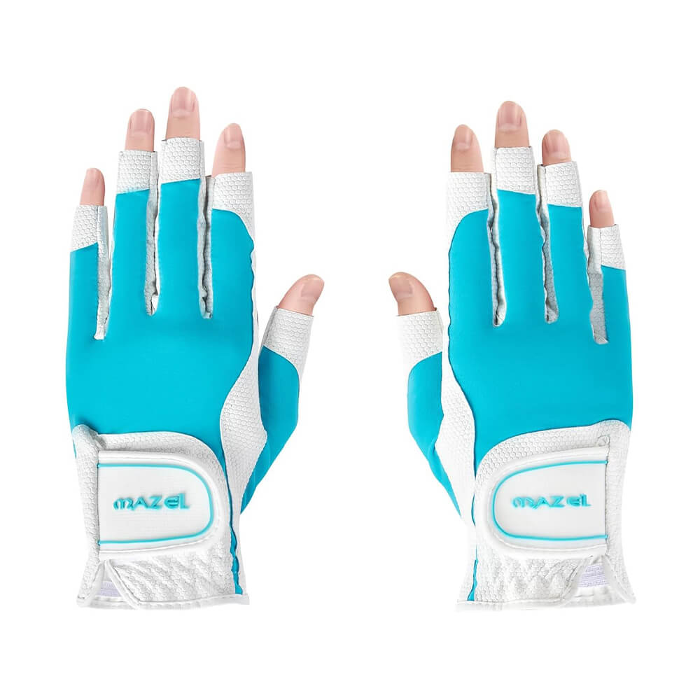 Women's Fingerless Golf Gloves One Pair Open-Finger Design