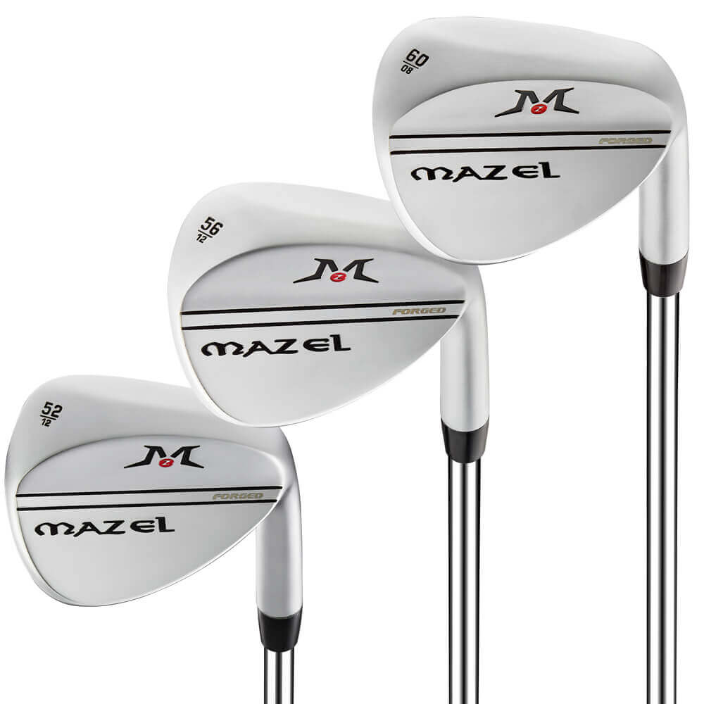 MAZEL Men Golf Sand Wedge Silver 52 56 60 set