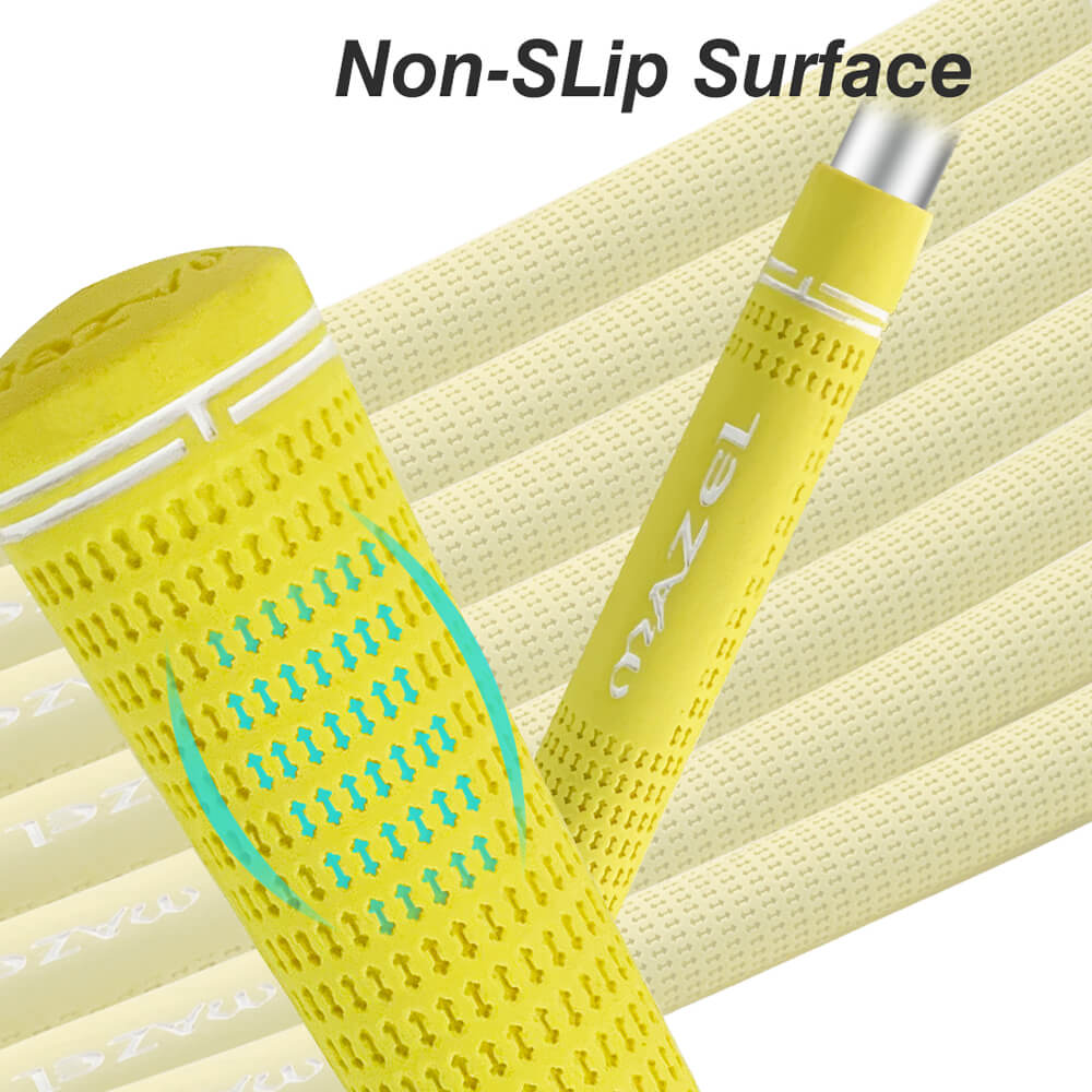 mazel 10-piece golf grip bundle yellow 2