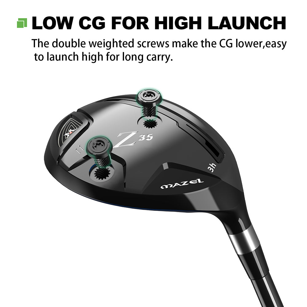 mazel golf 3 hybrid black 34