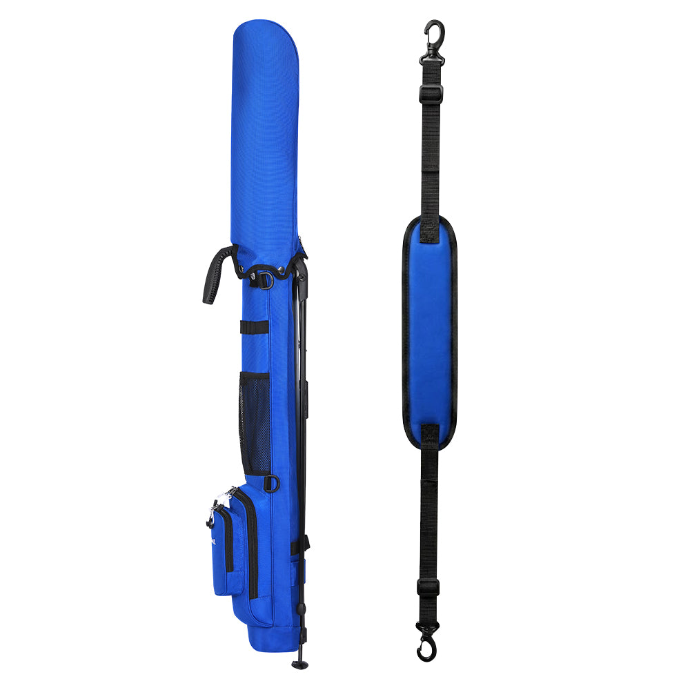 Mazel Golf bright blue ultra-light Sunday golf bag with stand, comfortable shoulder strap carry bag for driving range and short rounds