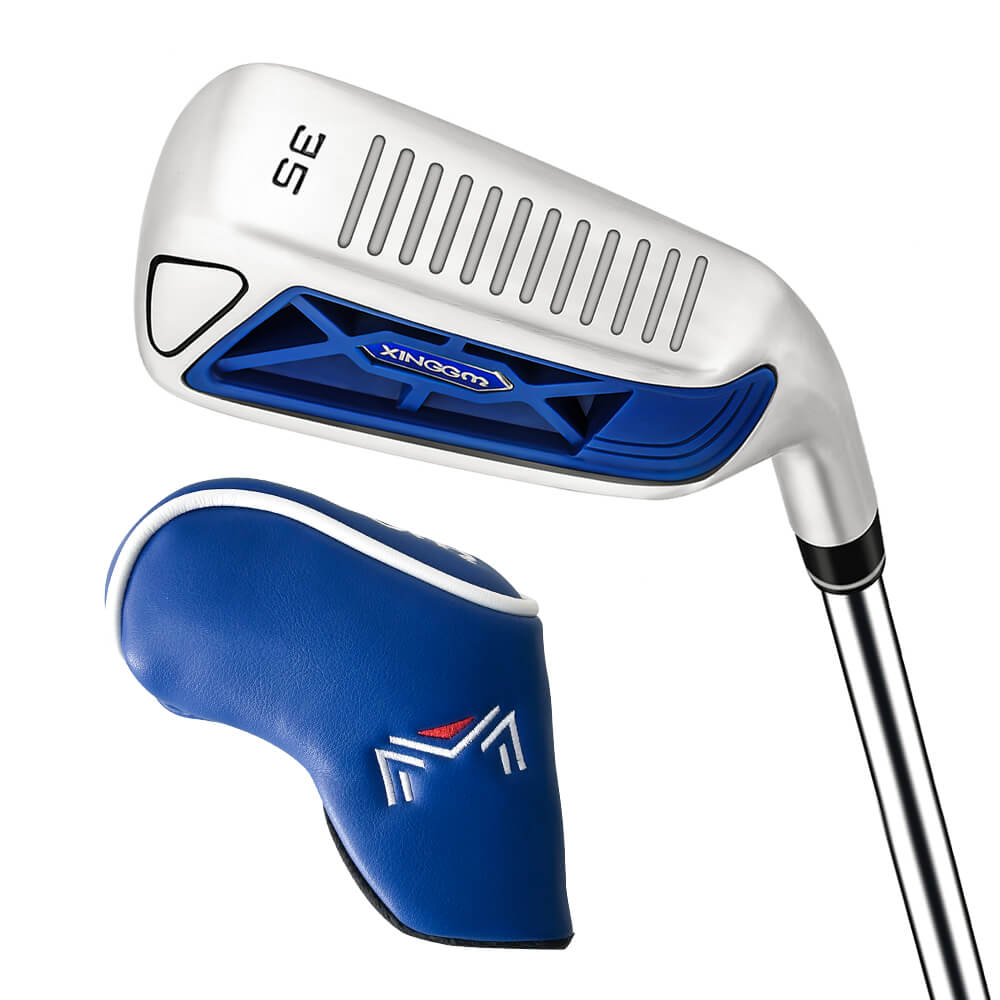 chipper golf club with head cover 35 degree blue