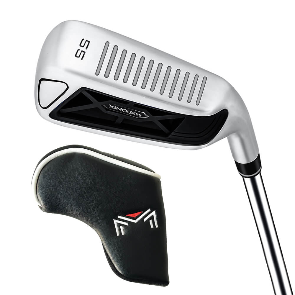 chipper golf club with head cover 55 degree black