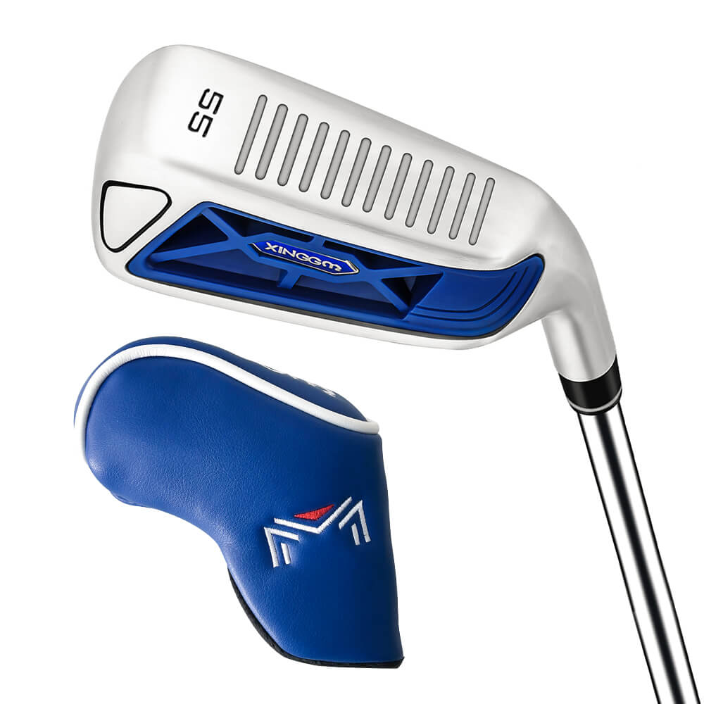 chipper golf club with head cover 55 degree blue