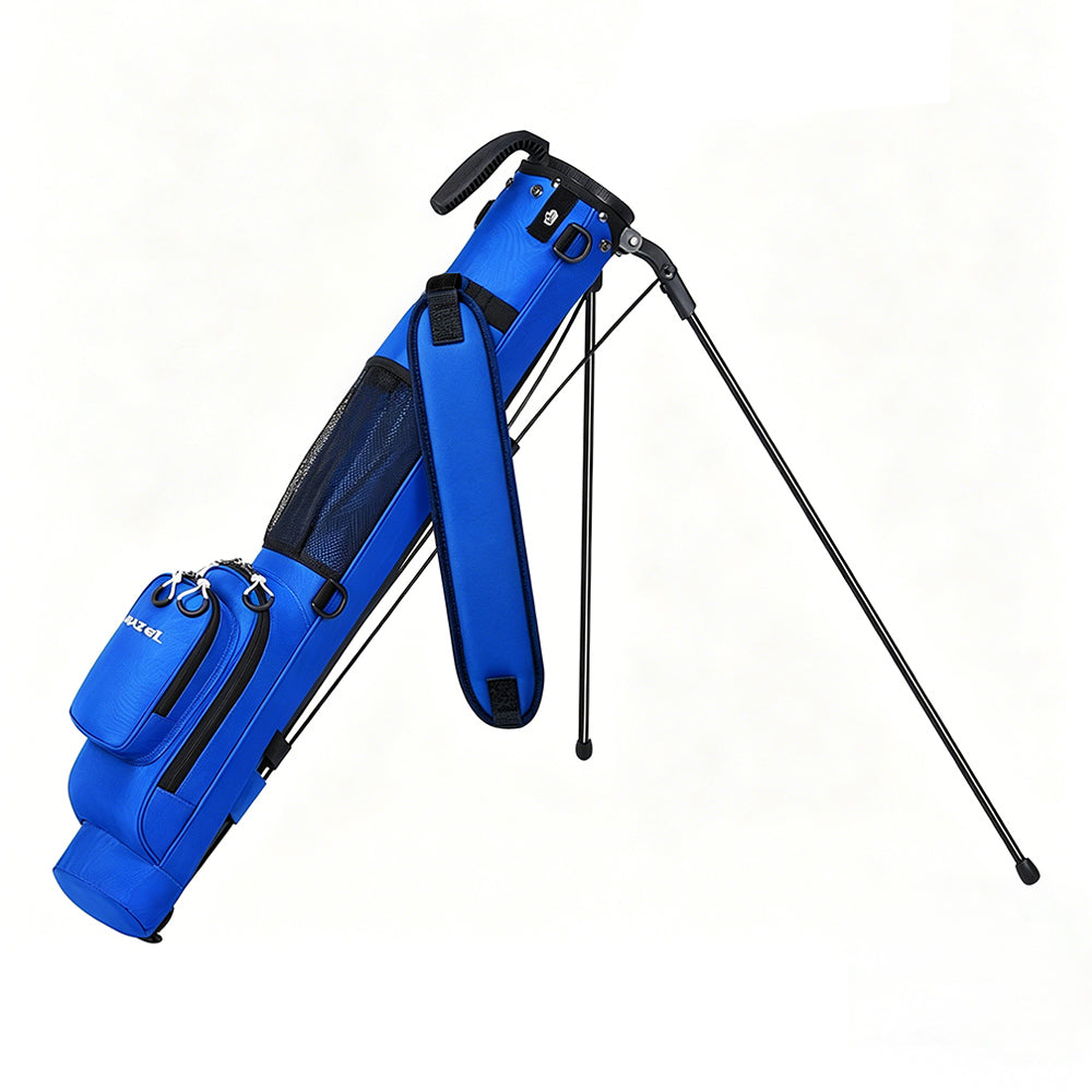 mazel golf Blue Golf Stand Bag with Comfortable Shoulder Strap and Durable Stand Legs – Lightweight Golf Carry Golf Bag with Storage Pockets