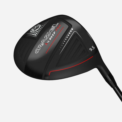 mazel golf driver face view showing cup face structure and sweet spot design for higher ball speed and consistent contact