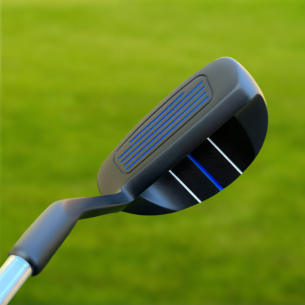 Golfer using MAZEL 37° golf chipper for effortless chips around the green