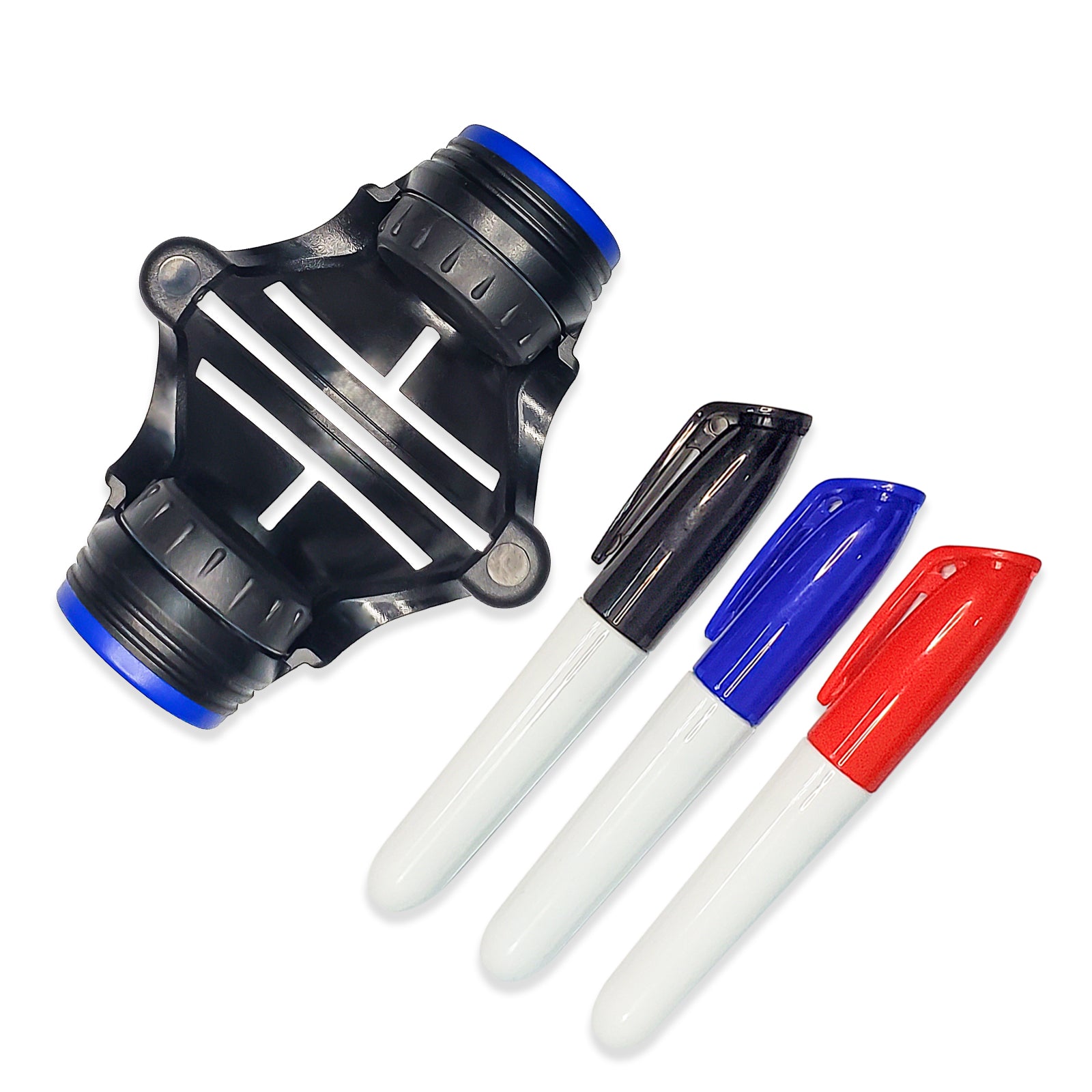 Mazel Golf Red golf ball line marker tool designed for drawing straight alignment lines on a golf ball