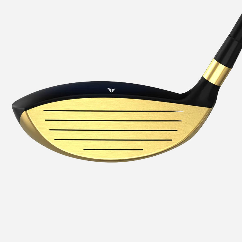 MAZEL 7 Fairway Wood Gold Clubface View