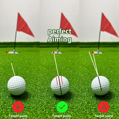 Mazel Golf drawing straight alignment lines on a golf ball using the line marker tool