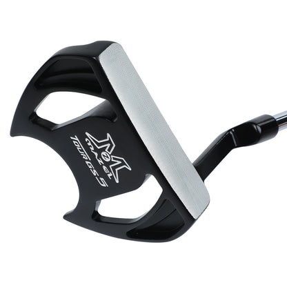 CNC milled face on golf putter for better stability and feel