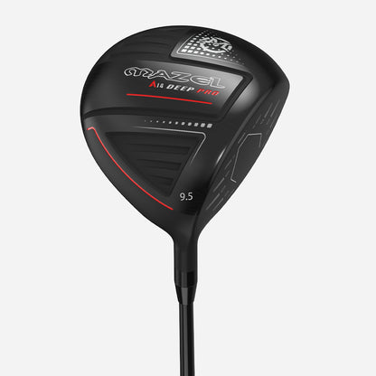 MAZEL aluminum golf driver main angle showing head shape and shaft connection design for stability and forgiveness