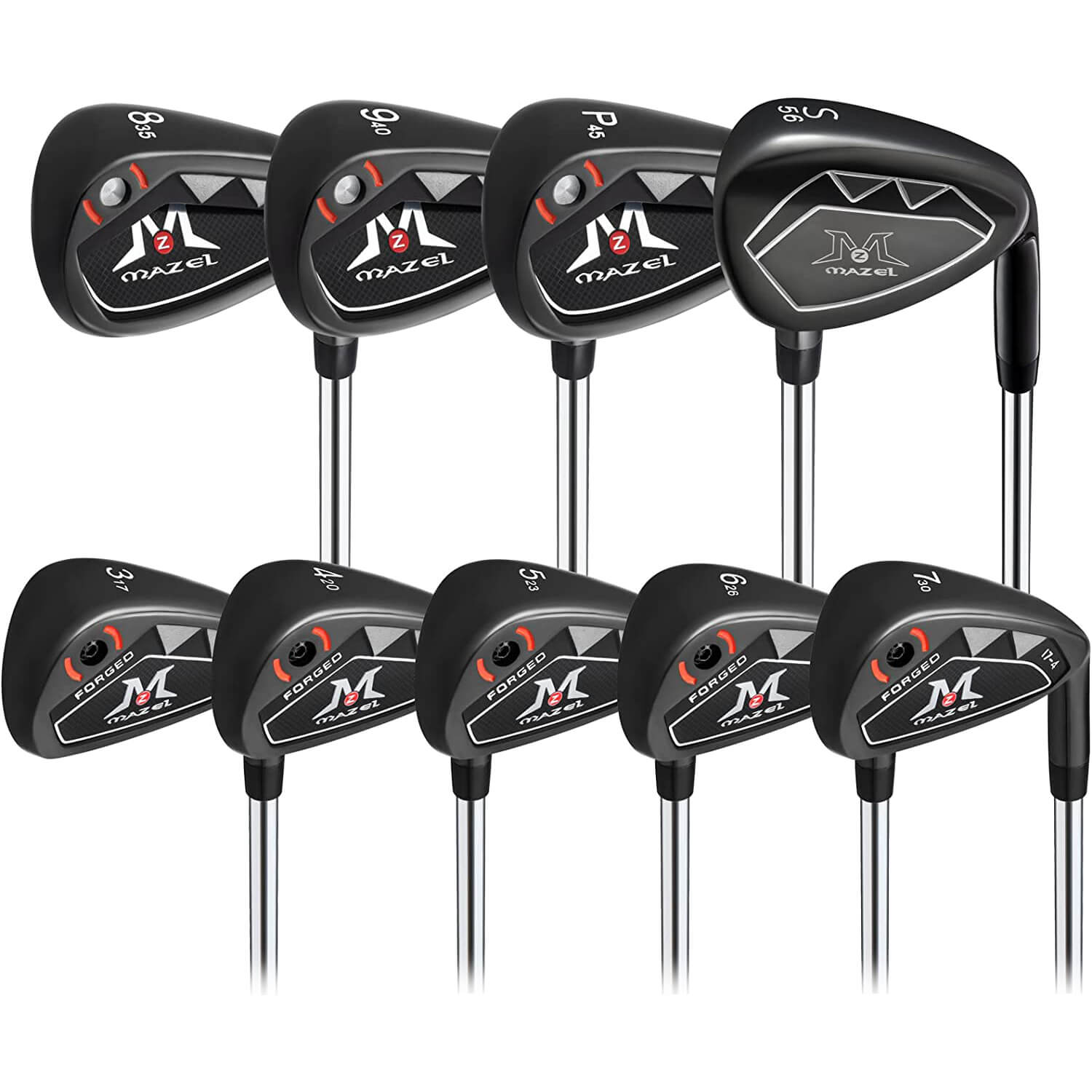 Golf iron set for all skill levels, designed for improved accuracy and consistency on the course. right handed
