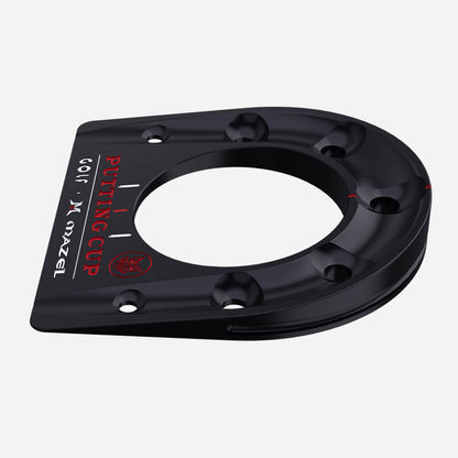 Side view of Black Mazel Golf Putting Cup – durable golf putting trainer to improve alignment and accuracy