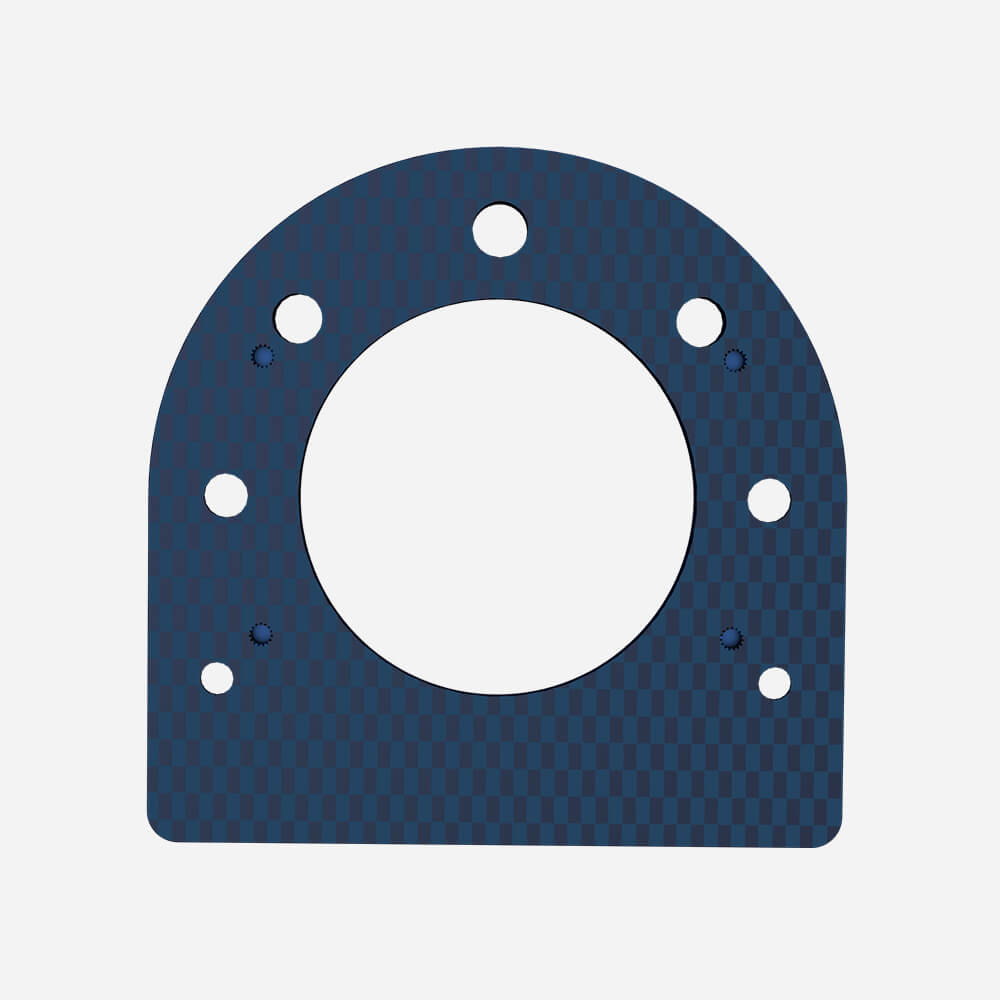 Bottom view of Blue Mazel Golf Putting Cup – sturdy aluminum cup designed for realistic golf putting at home or office