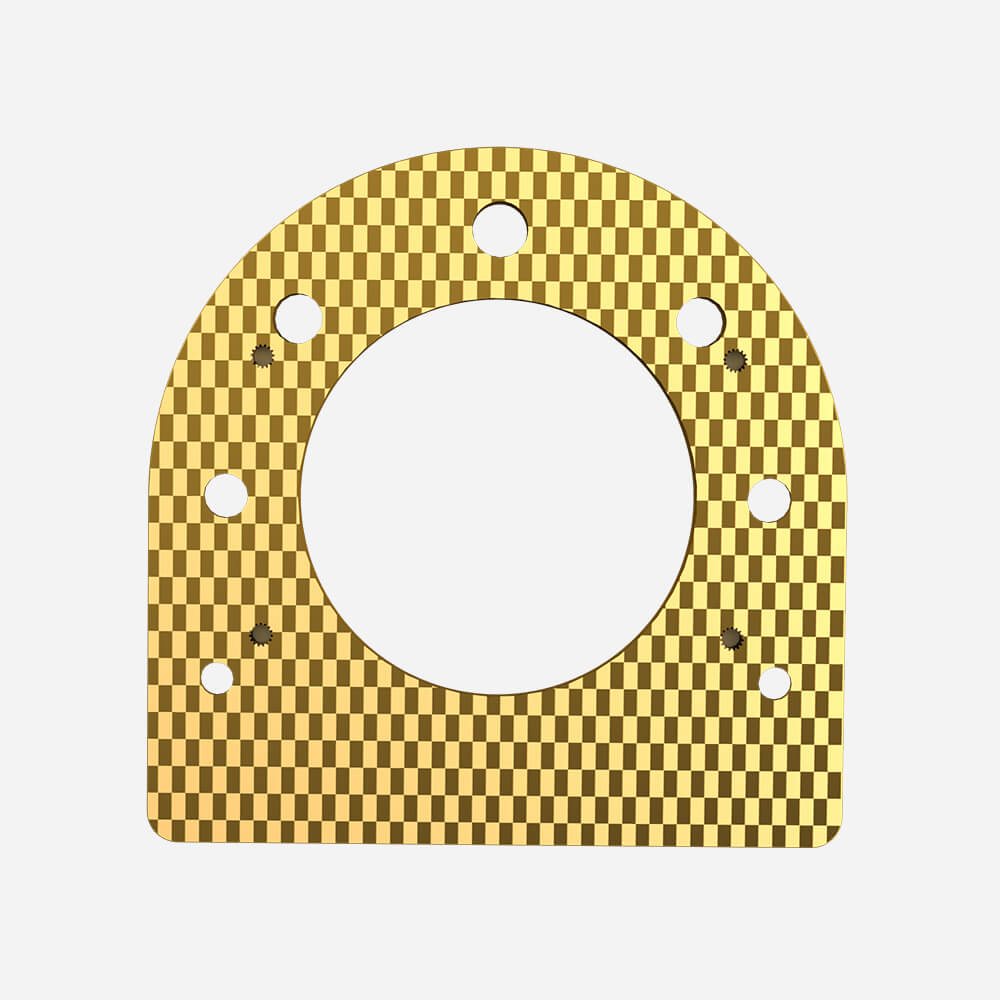 Bottom view of Gold Mazel Golf Putting Cup – sturdy aluminum cup for realistic golf putting at home or backyard