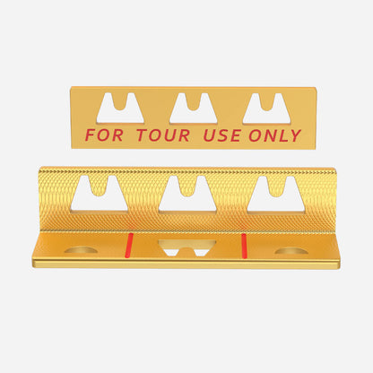 Mazel Golf Pro Putting Path Trainer in Gold, front view showing precision stroke alignment and putting path guide