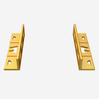 Side view of Mazel Golf Putting Path Trainer in Gold for short game practice and instant feedback