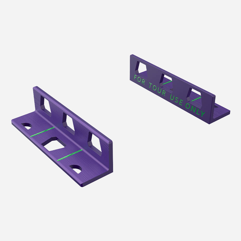 Angled top view of Mazel Golf Pro Putting Path Trainer in Red highlighting stroke path guide and alignment