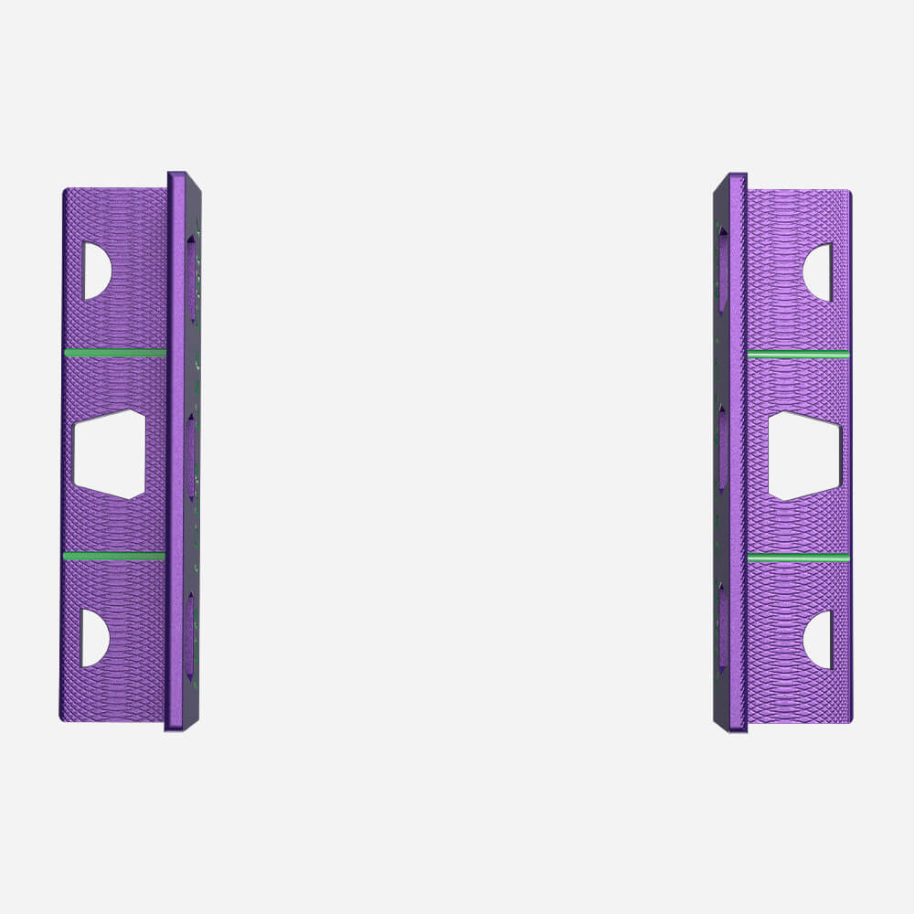 Back view of Mazel Golf Pro Putting Path Trainer in Red showing durable CNC aluminum alloy construction