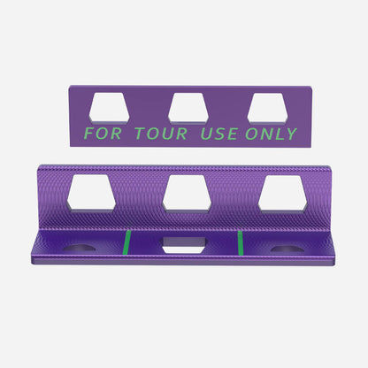 Mazel Golf Pro Putting Path Trainer in Purple, front view showing precision stroke alignment and putting path guide