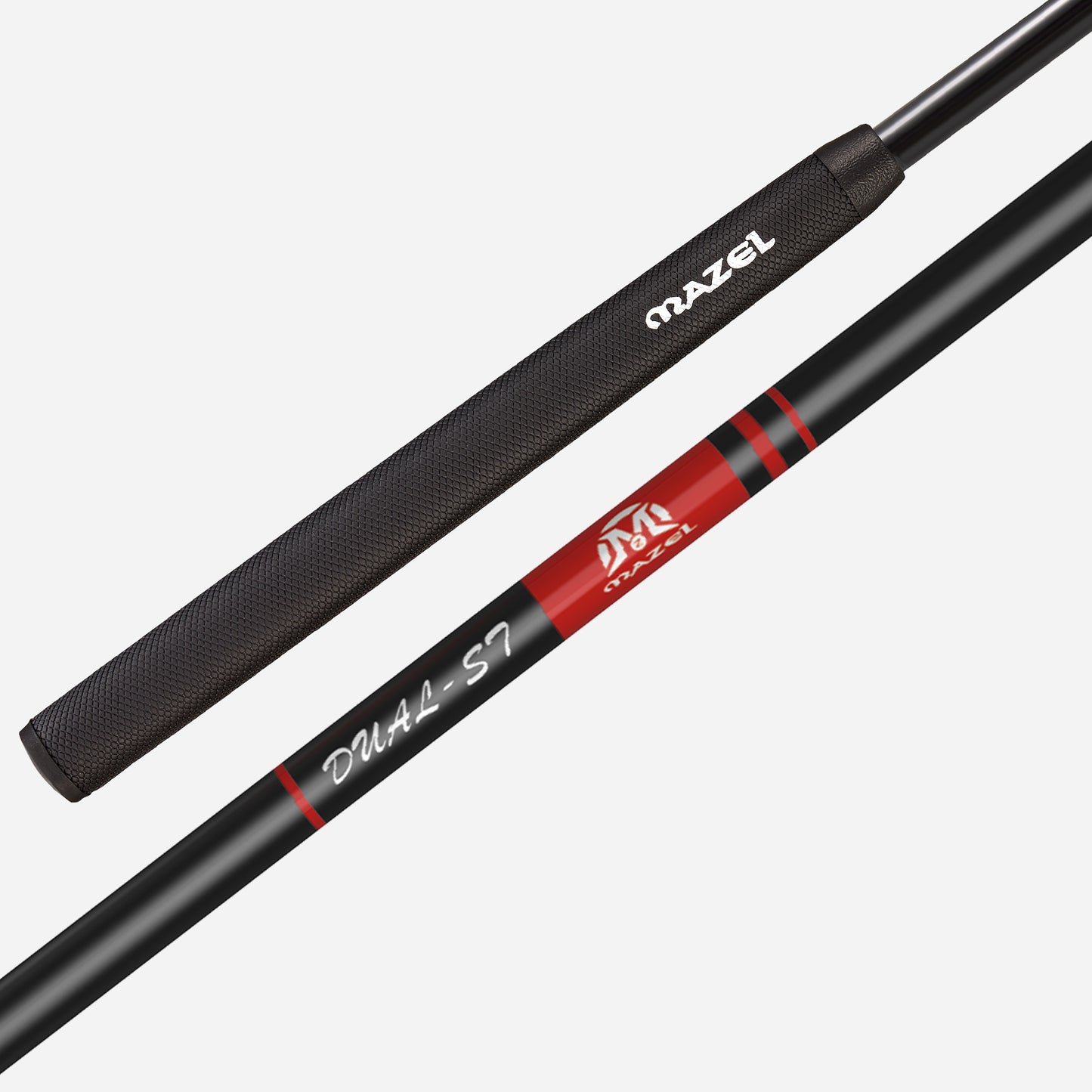 MAZEL Two-Way Stand Up Putter graphite shaft and black grip detail