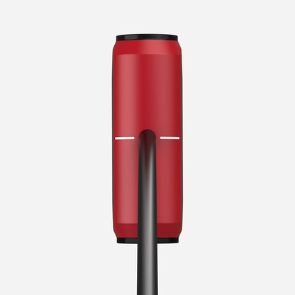 Side view of the red MAZEL Two-Way Stand Up Putter head