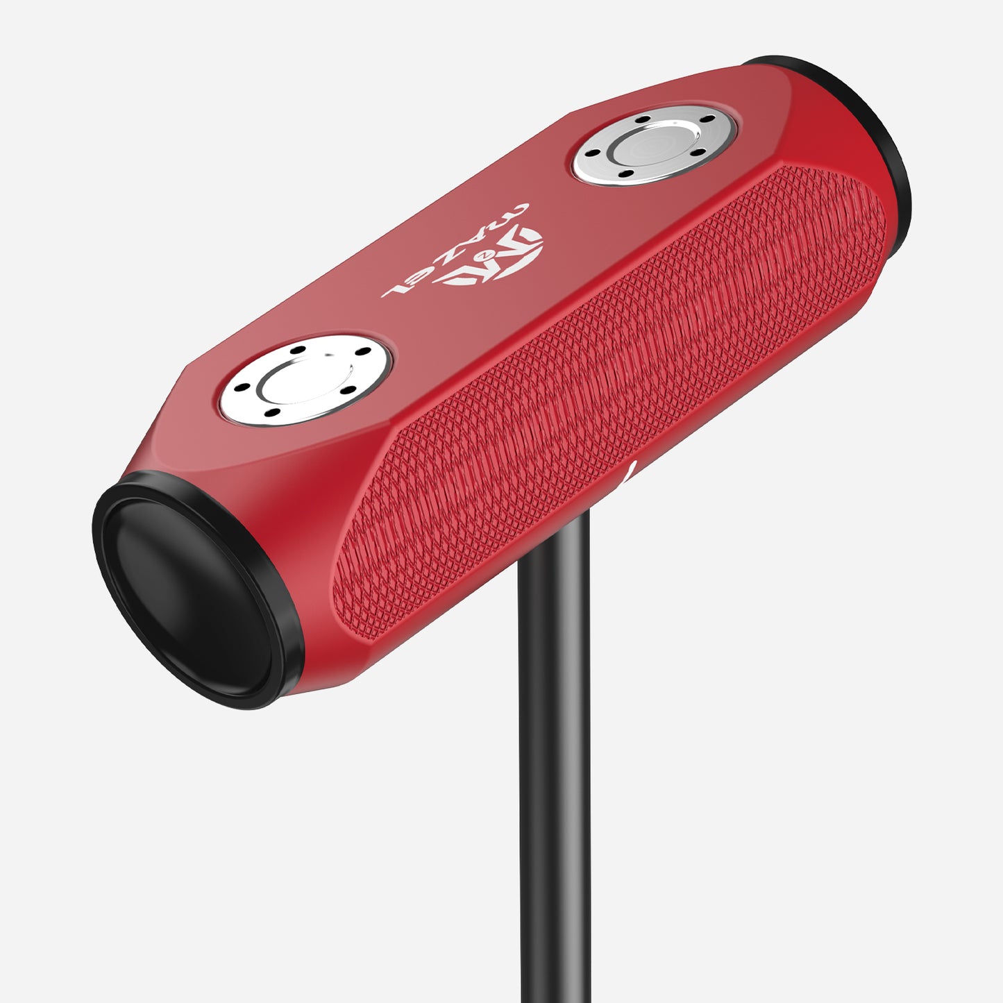 Red MAZEL Two-Way Stand Up Putter head with dual sole weights
