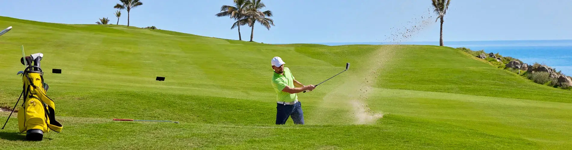 MAZEL Chipper hitting from rough grass