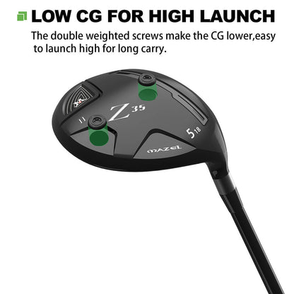 mazel golf z35 35 wood black 2